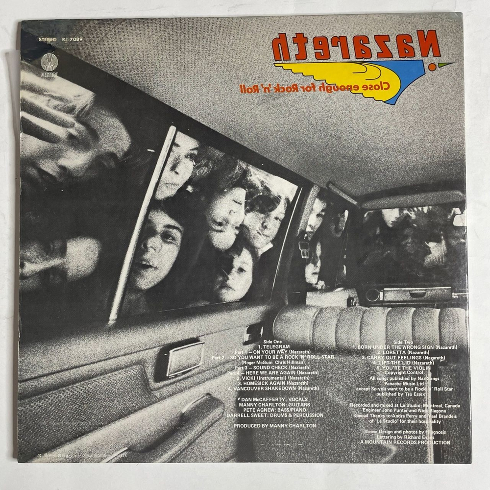 Винтажная виниловая пластинка LP Nazareth Close Enough For Rock N Roll (Japan 1976) (No Obi)