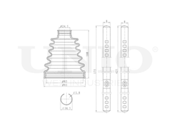Пыльник ШРУСа (к-т) UNIO DUC-30077K