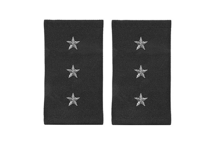 Фальшпогоны черные вышитые серые звезды ст. прапорщик