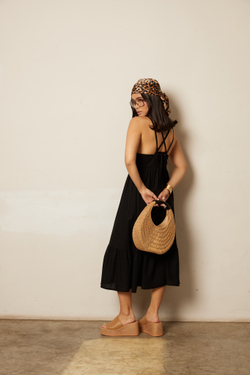 Сарафан льняной с воланом