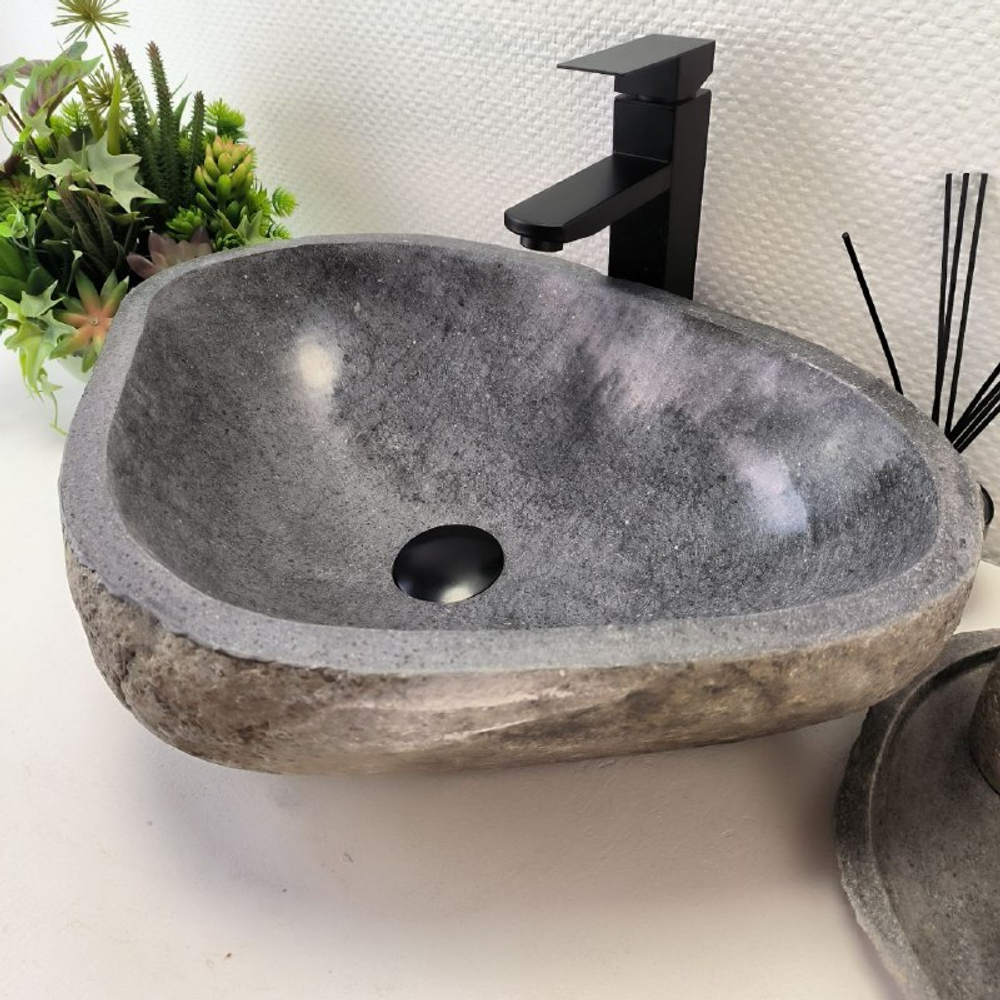 Раковина из речного камня RS-63571 (53*38*16) 0122