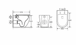 Комплект унитаза WeltWasser AMBERG 404 + MERZBACH 002 MT-BL + AMBERG RD-BL черный матовый, безободковый, с крышкой микролифт, с бачком скрытого монтажа и черной кнопкой