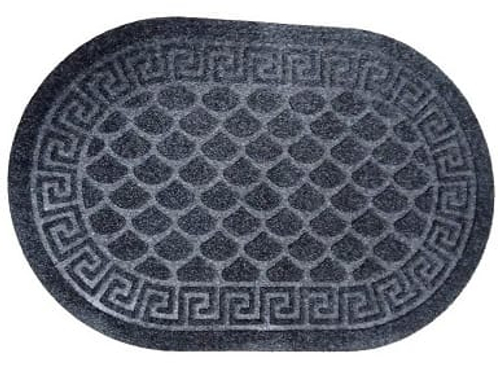 Коврик влаговпитывающий Чешуйки овал черный (0,6*0,9м)