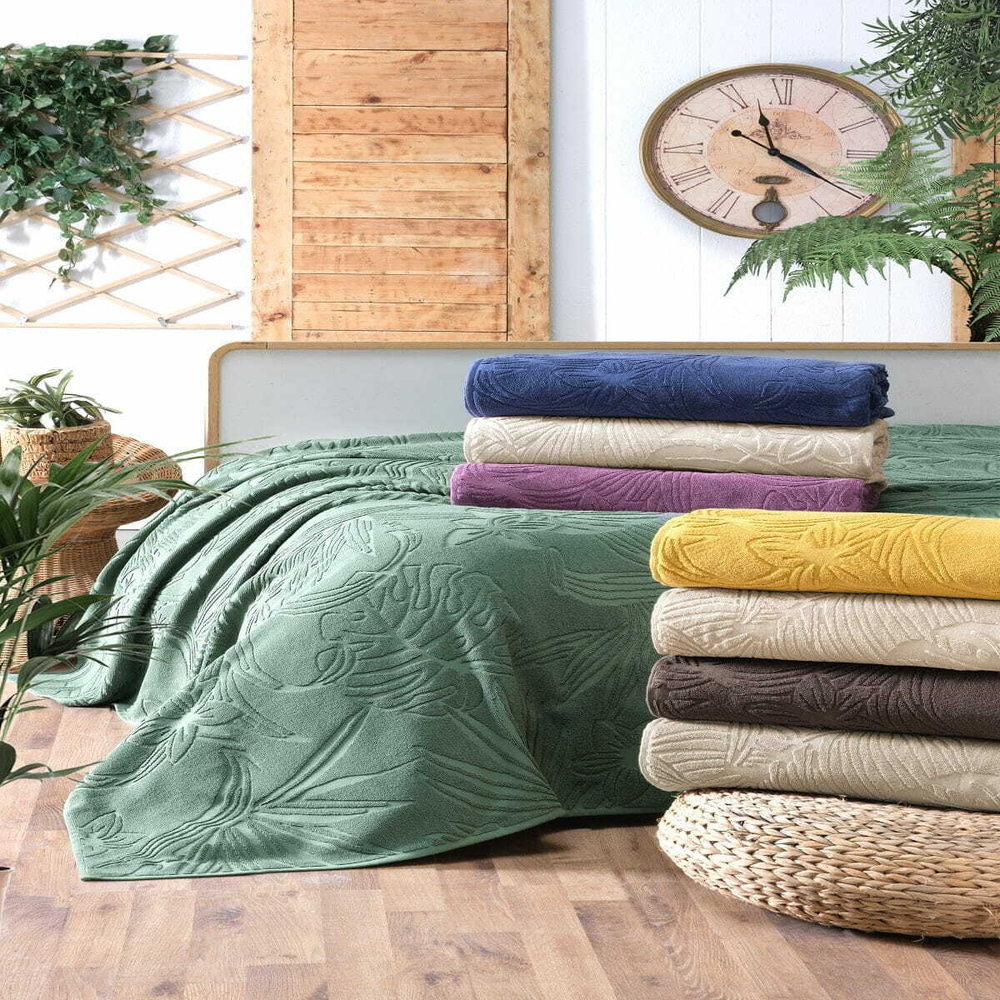 Покрывало 160x220 Arya home Botanical Garden зеленый