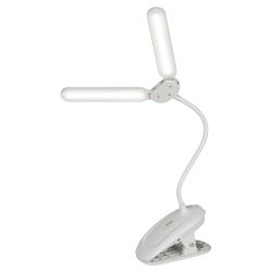 Настольный светильник ЭРА NLED-512-6W-W светодиодный аккумуляторный на прищепке белый