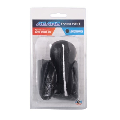 Ручка КПП /2108-99/ винил с чехлом, черная (AZARD)