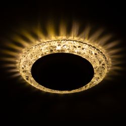 Светильник встраиваемый cо светодиодной подсветкой ЭРА DK LD25 SL/WH под лампу GX53 прозрачный