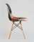 Eames DSW в тканевой обивке в стиле пэчворк, сиденье платиковое, ножки деревянные