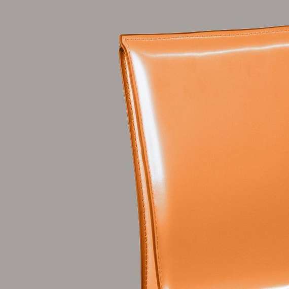 Полубарный стул Barrie 65 см оранжевая кожа
