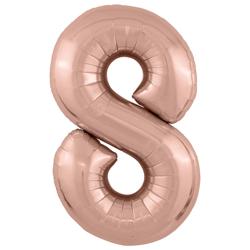 Цифра 8 розовое золото 40" Agura