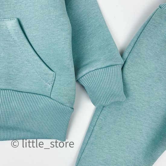 Комплект из футера с начесом "Simple" Шалфей