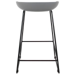 Стул полубарный Neo серый с чёрными ножками