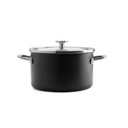KitchenAid Кастрюля Steel Core Enamel 20 см 3,7 л с крышкой матовая черная
