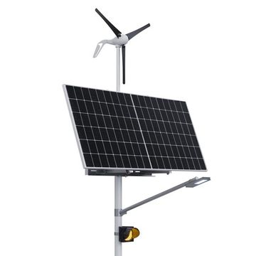 Автономная светофорная сигнализация с освещением на опоре (солнечная панель 585 Вт + ветрогенератор 400 Вт), фото №975734180