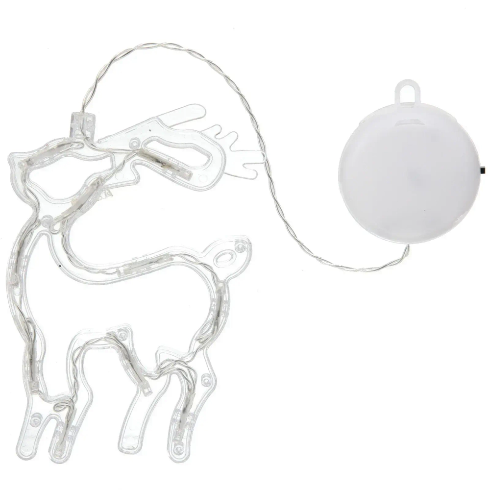 Фигура светодиодная «Олень» 12х17 см (батарейки 3 ААА), 1 реж, Теплый белый