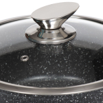 Кастрюля алюминий, антиприг, 3.5 л, с крыш, Daniks, Олимп, CAS-2235-BLM