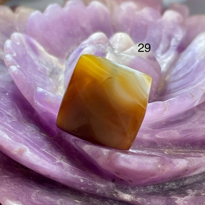 54607  Агат Бусина квадрат 15мм огр