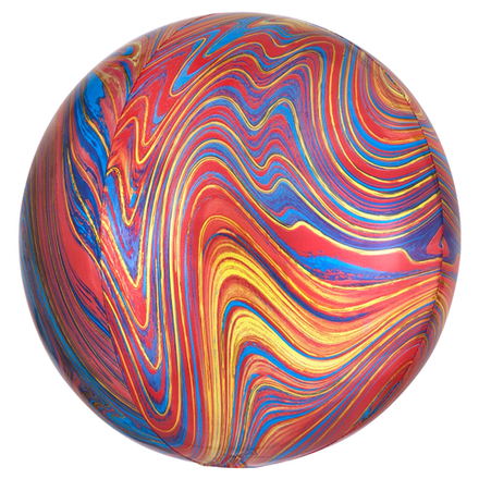 А 18 Сфера 3D Разноцветный Мрамор
