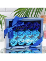 Мыльные розы, синие оттенки, набор 12 шт.