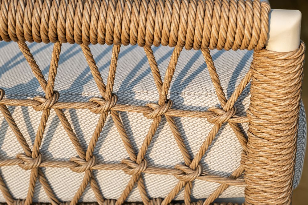 "Венеция" лаунж-зона из искусственного ротанга, цвет соломенный