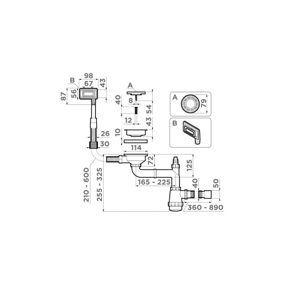 Арматура WK-1-UN-GM вороненая сталь