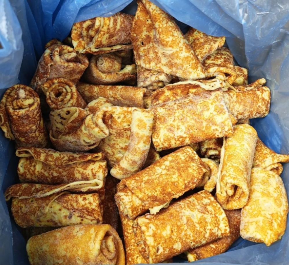 Блинчики домашние, замороженные без начинки, 1кг