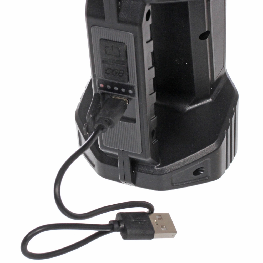 Фонарь ручной 6 режимов 4LED+COB, аккумуляторная батарея 1800mAh USB JB2680