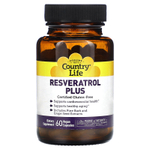 Country Life, Resveratrol Plus, ресвератрол, 60 веганских капсул