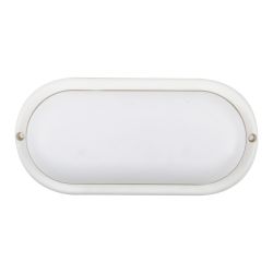 ULW-Q226 12W-6500К IP65 WHITE Светильник светодиодный влагозащищенный. Овал. Дневной свет 6500K. 158х84 мм. Корпус белый. ТМ Volpe