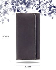 Кошелек классический синяя кожа 05052