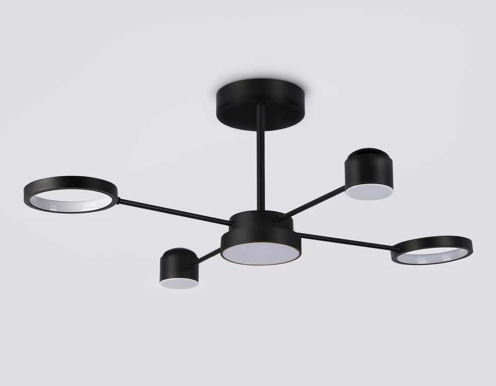 FL51632/4+1 BK/GD черный/золото 3000K-6400K 48W 910*745*300 (ПДУ ИК)