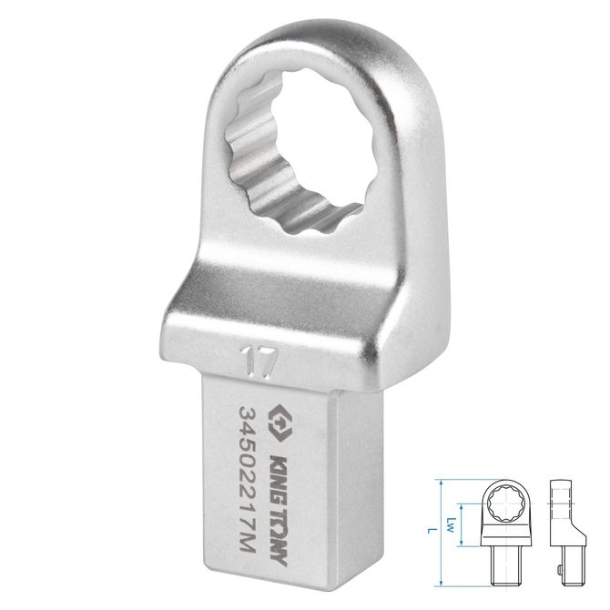 KING TONY (34502217M) Насадка накидная серии "FIT", 17 мм, 14х18 мм