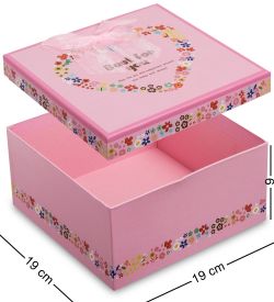 WG-29/3-A Коробка подарочная «Квадрат» цв.розовый