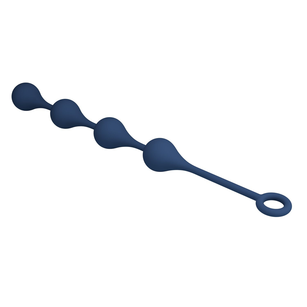 Синяя анальная цепочка - 42,6 см. (Цвет: синий)