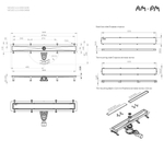 Трап для душа линейный, универсальный затвор Tile, 90 см AM.PM MasterFlow W01SC-U11-090-04BM