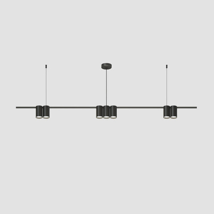 DK4063-BK Подвесной светильник ORBIT, IP20, 7xGU10 LED до 15 Вт, черный матовый, алюминий