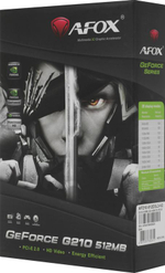 Видеокарта AFOX NVIDIA  G210 AF210-512D3L3-V2 512МБ DDR3, Low Profile,  Ret