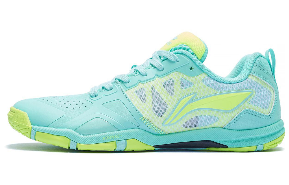 Li Ning Cushioning Slip Resistant Abrasion Resistant Low top Table Tennis Shoes Unisex Fluorescent Bright Green