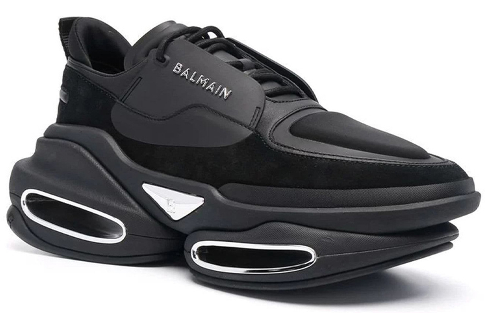 BALMAIN Balmain cowhide comfortable, breathable, shock-absorbing, non-slip, wear-resistant, low-cut life casual shoes men's black