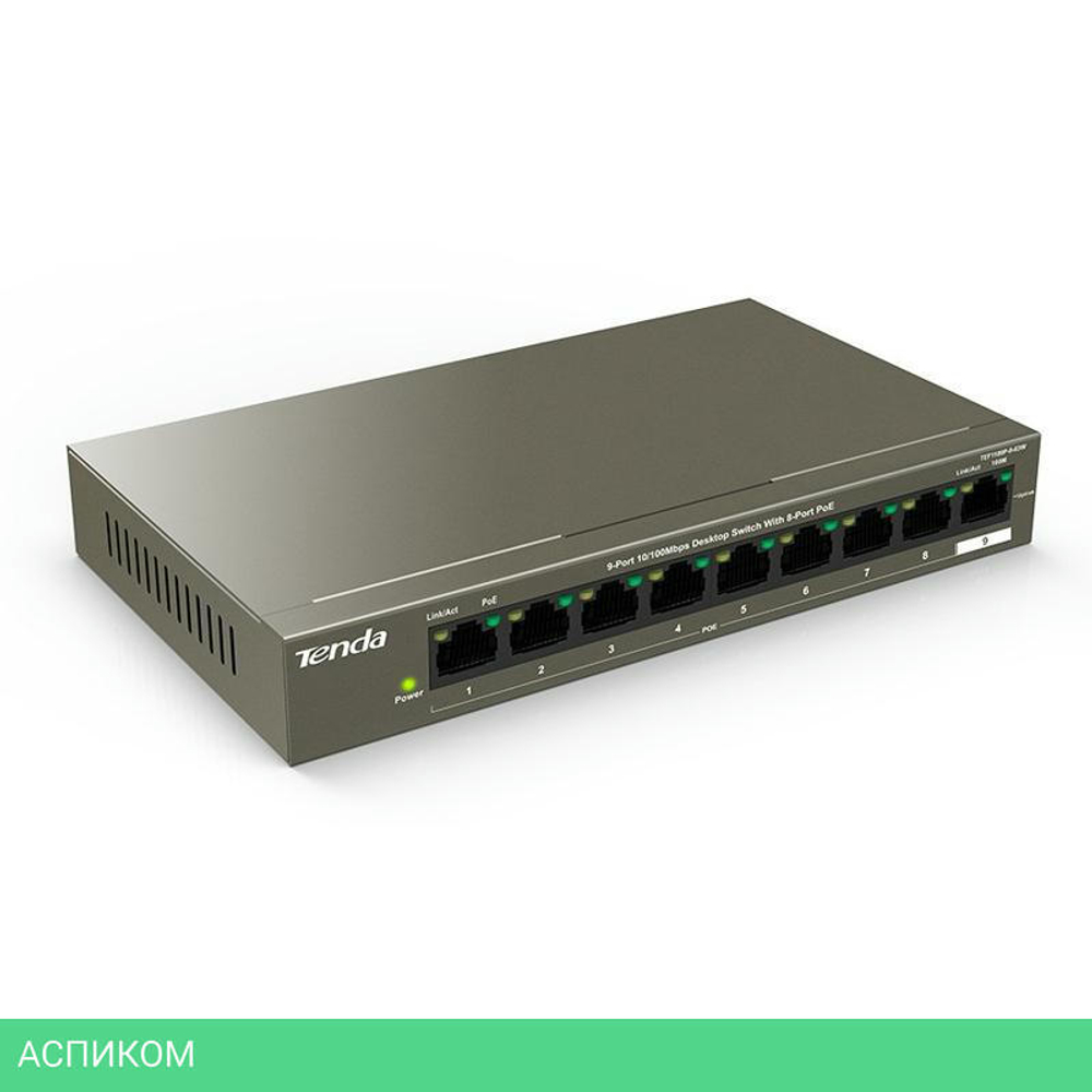 Коммутатор Tenda TEF1109P-8-63W