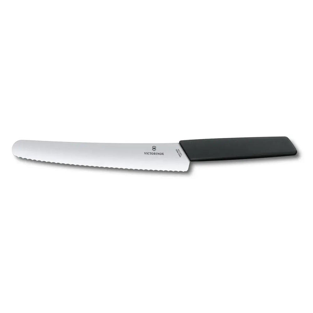 Victorinox Нож Swiss Modern 22см с зубцами черный