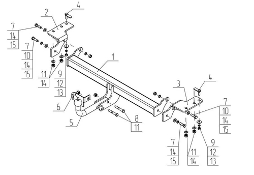 Фаркоп для Haval Dargo 2022- условно-съемное крепление шара, HV 06