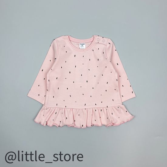 Лонгслив хлопковый "Маленький зайчонок" нежно-розовый