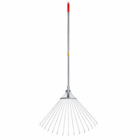 Грабли веерные проволочные раздвижные, 15 зубьев, ширина 15-58 см, черенок 115 см, ГРАНДМАСТЕР, 700348