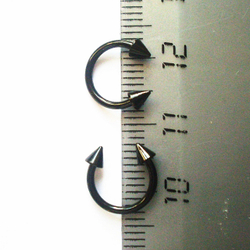 Микроциркуляр (подкова) 8 мм для пирсинга с конусами 3 мм. Медицинская сталь. 1 шт