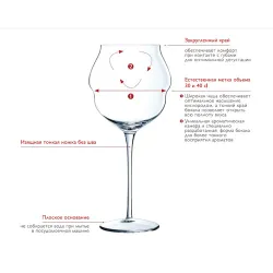 Бокал для вина 400 мл хр. стекло "Макарон" d 9 см h20,2 см Chef&Sommelier [6]