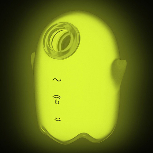 Желтый люминесцентный вакуум-волновой стимулятор клитора 8,4см Satisfyer Glowing Ghost