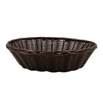 Корзина настольная овальная "Полиротанг", Д240 Ш200 В60, коричневый