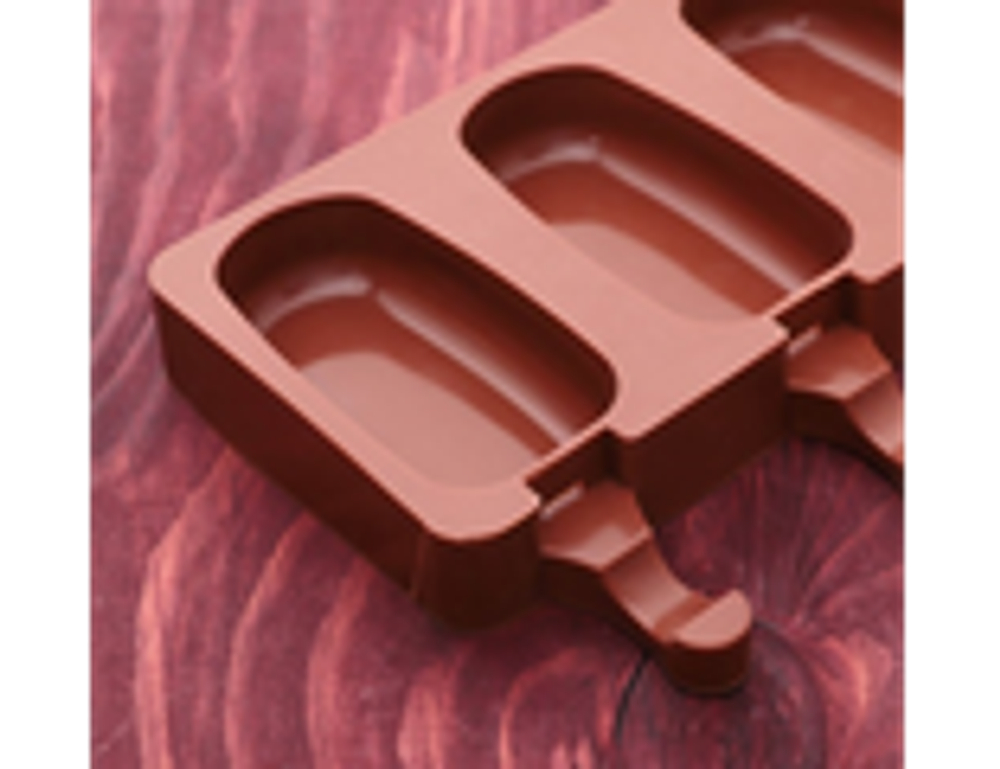 Форма для эскимо 4 ячейки (9х5см) гладкое