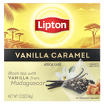 Lipton, Черный чай с ванилью и карамелью, 20 чайных пакетиков, 34 г (1,2 унции)